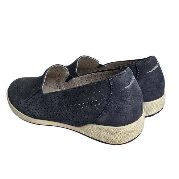 Dansko Odina Loafers Size EU40 US 9.5-10 Navy Nubuck Leather SlipOn Shoes Vented - Picture 5 of 15